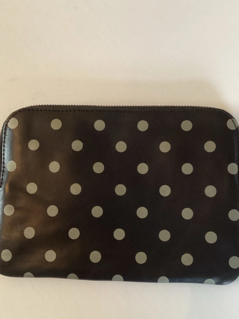 Madewell Pouch Clutch Clutch with Black with Gray Polka Dots